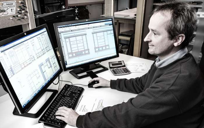 Industriefotografie CAD-Arbeitsplatz Büro